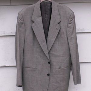 New YSL Yves Saint Laurent Men's 40R Pure Wool Gray Sport Coat Blazer